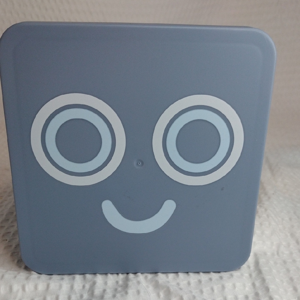 Blue Smiley Face Novelty Storage Bento Box